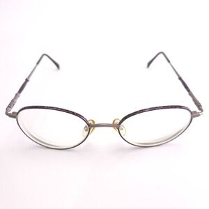 Anne Klein II 6003 K1054 Silver Violet Purple Metal Glasses Frames  50-19-135‎